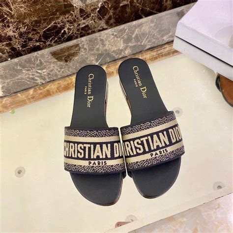 christian dior d way|Dior deep blue slide.